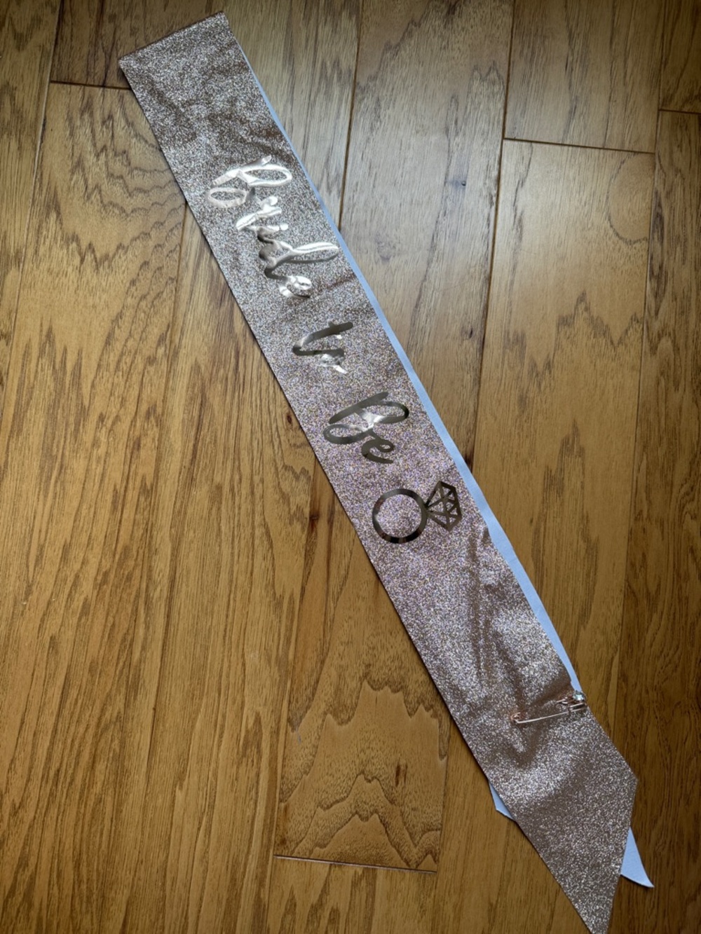 Bridal 'Bride to Be' Glitter Sash - Rose Gold